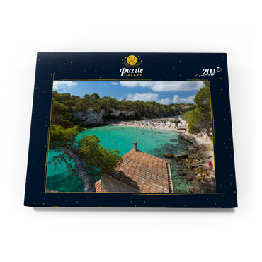 Darstellung des Puzzle Motivs Blick in die Lagune Cala Llombards bei Santanyi, Mallorca 200 Puzzle Schachtel Ansicht3