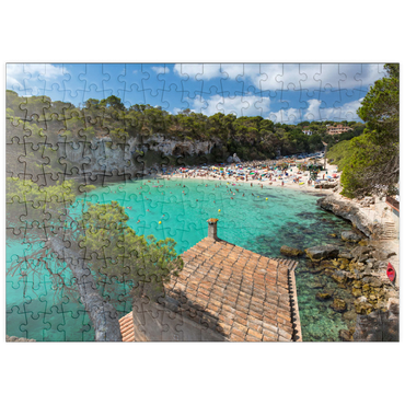 Darstellung des Puzzle Motivs puzzleplate Blick in die Lagune Cala Llombards bei Santanyi, Mallorca 200 Puzzle