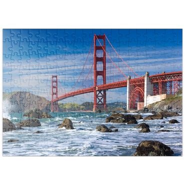 Darstellung des Puzzle Motivs puzzleplate San Francisco Bay und Golden Gate Bridge, San Francisco, Kalifornien, USA 200 Puzzle