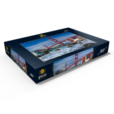 Darstellung des Puzzle Motivs San Francisco Bay und Golden Gate Bridge, San Francisco, Kalifornien, USA 500 Puzzle Schachtel Ansicht1