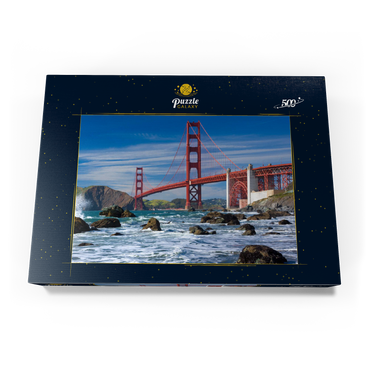 Darstellung des Puzzle Motivs San Francisco Bay und Golden Gate Bridge, San Francisco, Kalifornien, USA 500 Puzzle Schachtel Ansicht3