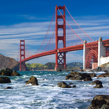 Darstellung des Puzzle Motivs San Francisco Bay und Golden Gate Bridge, San Francisco, Kalifornien, USA 500 Puzzle 3D Modell