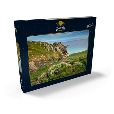Darstellung des Puzzle Motivs Porthcurno Bay, Penwith Peninsula, Cornwall, England, Großbritannien 200 Puzzle Schachtel Ansicht2