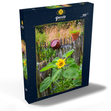 Darstellung des Puzzle Motivs Bauerngarten am Forsthaus Adlgaß in Inzell, Oberbayern 200 Puzzle Schachtel Ansicht2