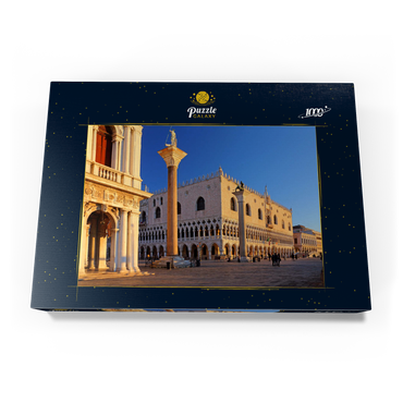 Darstellung des Puzzle Motivs Biblioteca Nationale Marciana, Piazzetta und Dogenpalast, Venedig, Italien 1000 Puzzle Schachtel Ansicht3
