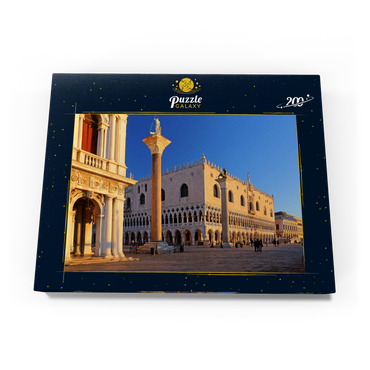 Darstellung des Puzzle Motivs Biblioteca Nationale Marciana, Piazzetta und Dogenpalast, Venedig, Italien 200 Puzzle Schachtel Ansicht3