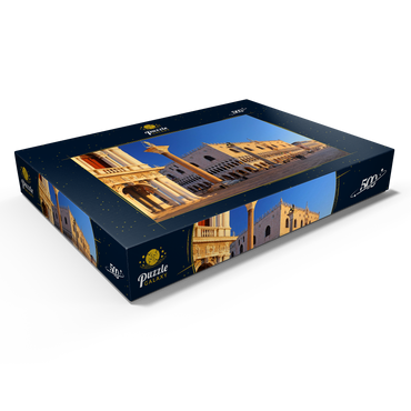 Darstellung des Puzzle Motivs Biblioteca Nationale Marciana, Piazzetta und Dogenpalast, Venedig, Italien 500 Puzzle Schachtel Ansicht1