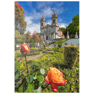 Darstellung des Puzzle Motivs puzzleplate Wallfahrtskirche Bom Jesus do Monte bei Braga, Region Norte, Portugal 200 Puzzle