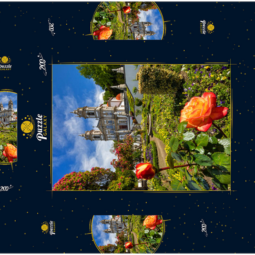 Darstellung des Puzzle Motivs Wallfahrtskirche Bom Jesus do Monte bei Braga, Region Norte, Portugal 200 Puzzle Schachtel 3D Modell