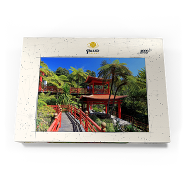 Darstellung des Puzzle Motivs Japanischer Pavillon, Insel Madeira, Portugal 1000 Puzzle Schachtel Ansicht3