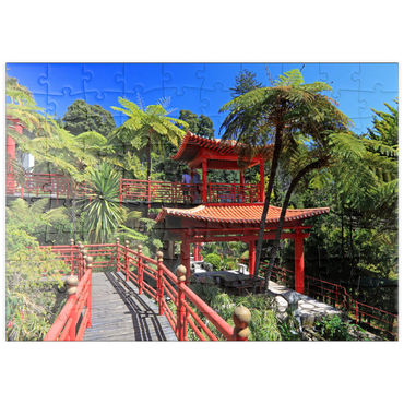 Darstellung des Puzzle Motivs puzzleplate Japanischer Pavillon, Insel Madeira, Portugal 100 Puzzle