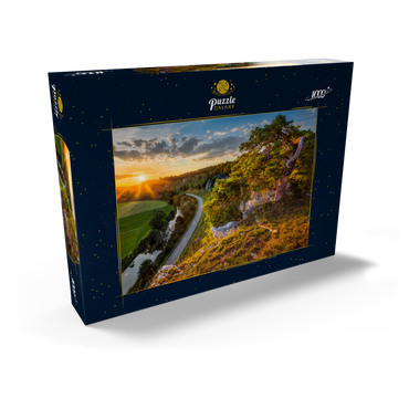 Darstellung des Puzzle Motivs Felsenformation zwölf Apostel im Altmühltal bei Solnhofen 1000 Puzzle Schachtel Ansicht2