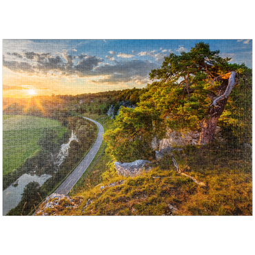Darstellung des Puzzle Motivs puzzleplate Felsenformation zwölf Apostel im Altmühltal bei Solnhofen 1000 Puzzle