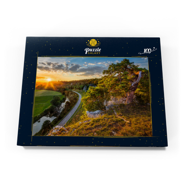 Darstellung des Puzzle Motivs Felsenformation zwölf Apostel im Altmühltal bei Solnhofen 100 Puzzle Schachtel Ansicht3