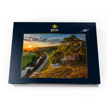 Darstellung des Puzzle Motivs Felsenformation zwölf Apostel im Altmühltal bei Solnhofen 500 Puzzle Schachtel Ansicht3