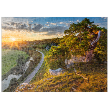 Darstellung des Puzzle Motivs puzzleplate Felsenformation zwölf Apostel im Altmühltal bei Solnhofen 500 Puzzle