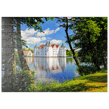 Darstellung des Puzzle Motivs puzzleplate Wasserschloss Glücksburg in Glücksburg 100 Puzzle
