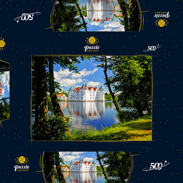 Darstellung des Puzzle Motivs Wasserschloss Glücksburg in Glücksburg 500 Puzzle Schachtel 3D Modell