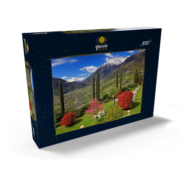 Darstellung des Puzzle Motivs Dorf Tirol, Provinz Bozen, Trentino-Südtirol, Italien 1000 Puzzle Schachtel Ansicht2