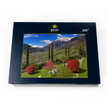Darstellung des Puzzle Motivs Dorf Tirol, Provinz Bozen, Trentino-Südtirol, Italien 1000 Puzzle Schachtel Ansicht3