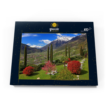 Darstellung des Puzzle Motivs Dorf Tirol, Provinz Bozen, Trentino-Südtirol, Italien 100 Puzzle Schachtel Ansicht3