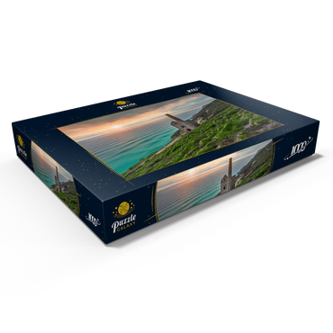 Darstellung des Puzzle Motivs Ehemalige Zinnmine, Wheal Coates Mine bei St Agnes, Nordküste, Cornwall 1000 Puzzle Schachtel Ansicht1
