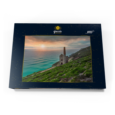 Darstellung des Puzzle Motivs Ehemalige Zinnmine, Wheal Coates Mine bei St Agnes, Nordküste, Cornwall 1000 Puzzle Schachtel Ansicht3