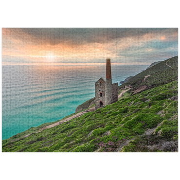 Darstellung des Puzzle Motivs puzzleplate Ehemalige Zinnmine, Wheal Coates Mine bei St Agnes, Nordküste, Cornwall 1000 Puzzle
