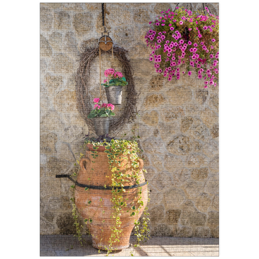 Darstellung des Puzzle Motivs puzzleplate Amphore mit Blumen 1000 Puzzle