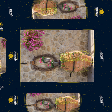 Darstellung des Puzzle Motivs Amphore mit Blumen 1000 Puzzle Schachtel 3D Modell