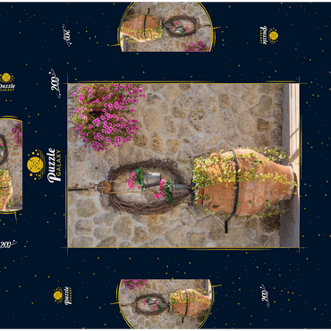 Darstellung des Puzzle Motivs Amphore mit Blumen 200 Puzzle Schachtel 3D Modell