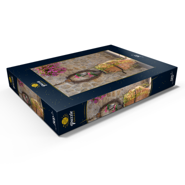 Darstellung des Puzzle Motivs Amphore mit Blumen 500 Puzzle Schachtel Ansicht1