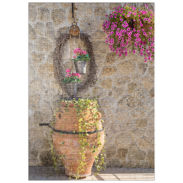 Darstellung des Puzzle Motivs puzzleplate Amphore mit Blumen 500 Puzzle