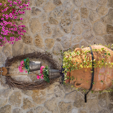 Darstellung des Puzzle Motivs Amphore mit Blumen 500 Puzzle 3D Modell