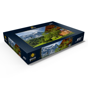 Darstellung des Puzzle Motivs Neue Seilbahn Eiger Express zum Eiger Gletscher (2320m) 1000 Puzzle Schachtel Ansicht1