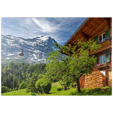 Darstellung des Puzzle Motivs puzzleplate Neue Seilbahn Eiger Express zum Eiger Gletscher (2320m) 1000 Puzzle