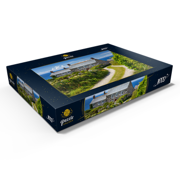 Darstellung des Puzzle Motivs Weg zu einem Farmhaus am Cape Cornwall, Penwith Peninsula, Cornwall 1000 Puzzle Schachtel Ansicht1
