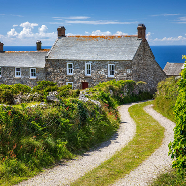 Darstellung des Puzzle Motivs Weg zu einem Farmhaus am Cape Cornwall, Penwith Peninsula, Cornwall 1000 Puzzle 3D Modell