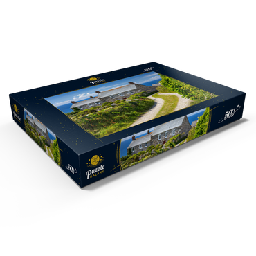 Darstellung des Puzzle Motivs Weg zu einem Farmhaus am Cape Cornwall, Penwith Peninsula, Cornwall 500 Puzzle Schachtel Ansicht1