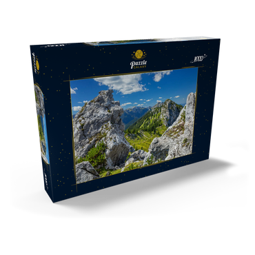 Darstellung des Puzzle Motivs Landschaft am Teufelstättkopf (1758m) 1000 Puzzle Schachtel Ansicht2