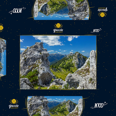 Darstellung des Puzzle Motivs Landschaft am Teufelstättkopf (1758m) 1000 Puzzle Schachtel 3D Modell