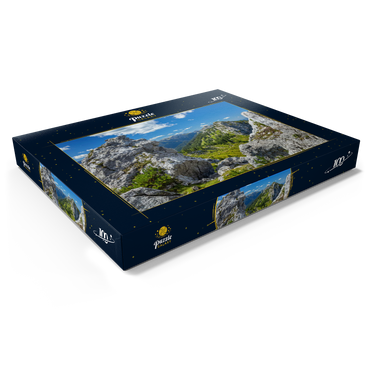 Darstellung des Puzzle Motivs Landschaft am Teufelstättkopf (1758m) 100 Puzzle Schachtel Ansicht1