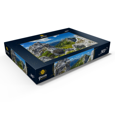 Darstellung des Puzzle Motivs Landschaft am Teufelstättkopf (1758m) 500 Puzzle Schachtel Ansicht1