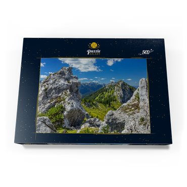 Darstellung des Puzzle Motivs Landschaft am Teufelstättkopf (1758m) 500 Puzzle Schachtel Ansicht3