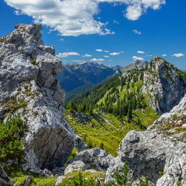 Darstellung des Puzzle Motivs Landschaft am Teufelstättkopf (1758m) 500 Puzzle 3D Modell