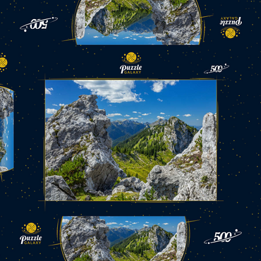 Darstellung des Puzzle Motivs Landschaft am Teufelstättkopf (1758m) 500 Puzzle Schachtel 3D Modell