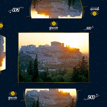 Darstellung des Puzzle Motivs Akropolis in Athen, Griechenland 500 Puzzle Schachtel 3D Modell