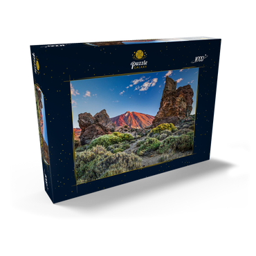 Darstellung des Puzzle Motivs Pico del Teide (3718m) in der Caldera de las Canadas, Teneriffa 1000 Puzzle Schachtel Ansicht2