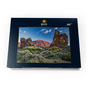 Darstellung des Puzzle Motivs Pico del Teide (3718m) in der Caldera de las Canadas, Teneriffa 500 Puzzle Schachtel Ansicht3