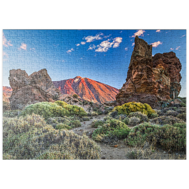 Darstellung des Puzzle Motivs puzzleplate Pico del Teide (3718m) in der Caldera de las Canadas, Teneriffa 500 Puzzle
